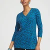 Fashion Dots V-neck Tunic Tops
