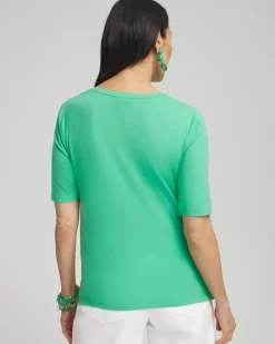 Best Sale Draped Front Tee Tops