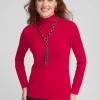 Flash Sale Ecovero™ Button Cuff Turtleneck Sweater Sweaters