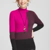Hot Ecovero™ Colorblock Turtleneck Pullover Sweater Sweaters