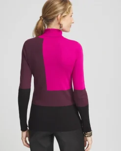 Hot Ecovero™ Colorblock Turtleneck Pullover Sweater Sweaters