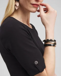 Discount Elbow Sleeve Cotton Tee Tops