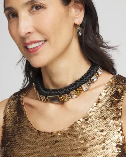 Cheap Embellished Braided Collar Necklace Necklaces