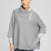 Best Sale Embellished Cashmere Blend Poncho Ponchos & Ruanas | Cold Weather Accessories
