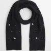 Hot Embellished Cashmere Blend Scarf Cold Weather Accessories | Scarves