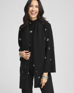 Hot Embellished Cashmere Blend Scarf Cold Weather Accessories | Scarves