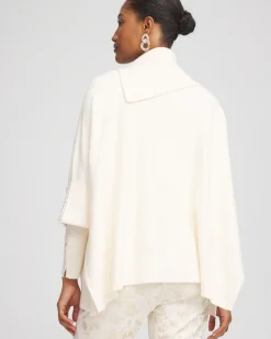 Best Sale Embellished Cashmere Blend Poncho Ponchos & Ruanas | Cold Weather Accessories