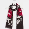 Hot Embellished Floral Scarf Scarves