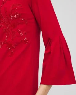 Cheap Embellished Flute Sleeve Tee Tops | Tees