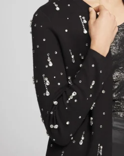 Cheap Embellished Long-sleeve Cardigan Sweaters