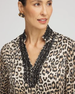 Clearance Embellished Mixed Animal Print Kurta Top Tops | Blouses & Shirts