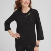 Hot Embellished Ponte Top Tops