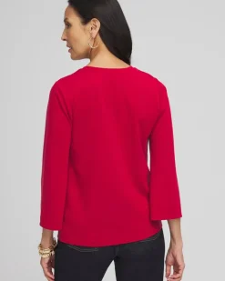 Hot Embellished Ponte Top Tops