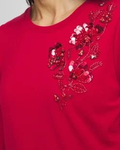 Hot Embellished Ponte Top Tops