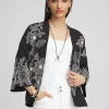 Hot Embroidered Floral Kimono Tops
