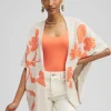 Flash Sale Embroidered Knit Ruana Tops