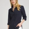 Best Embroidered Roll Tab Tunic Tops