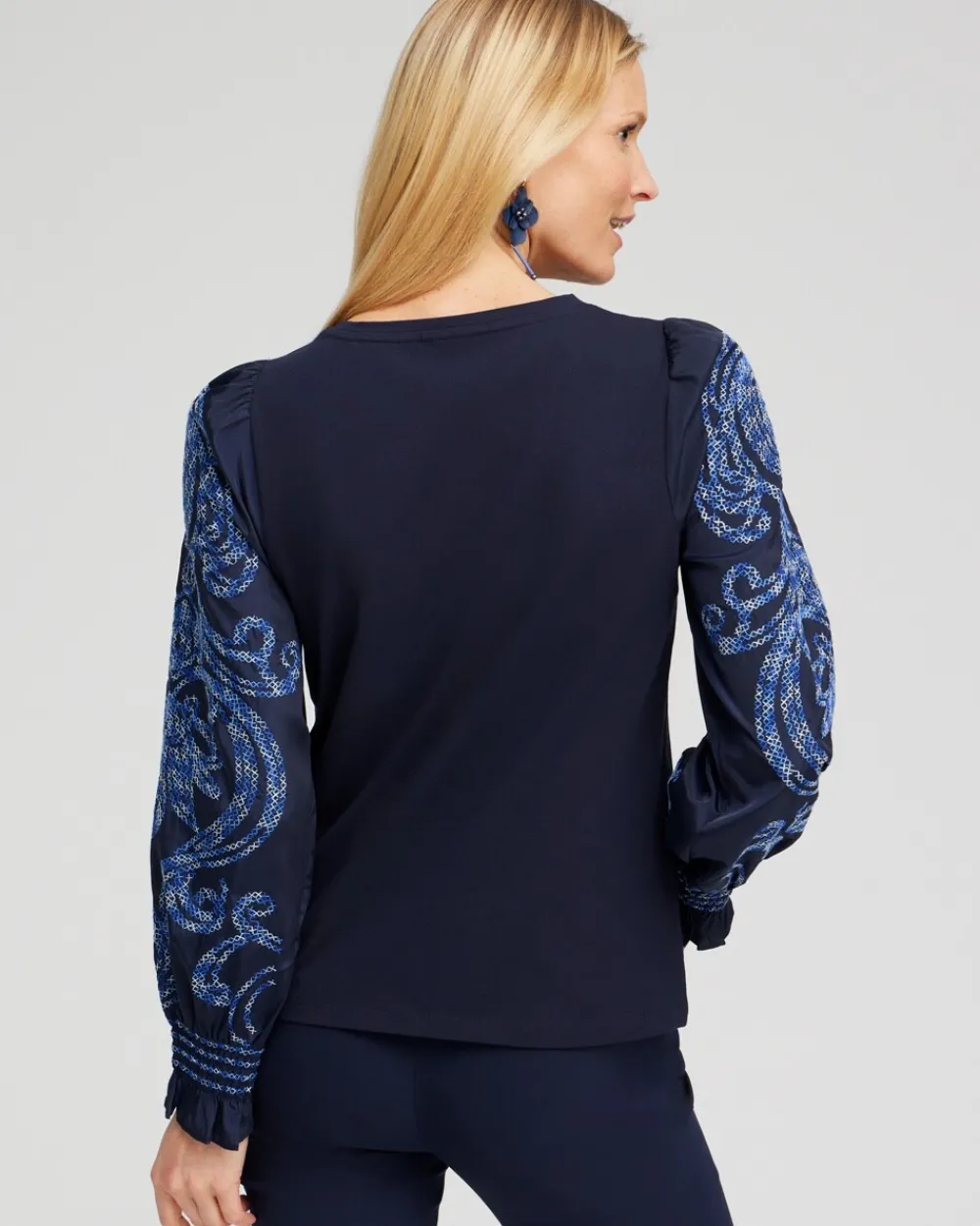 Hot Embroidered Sleeve Top Tops