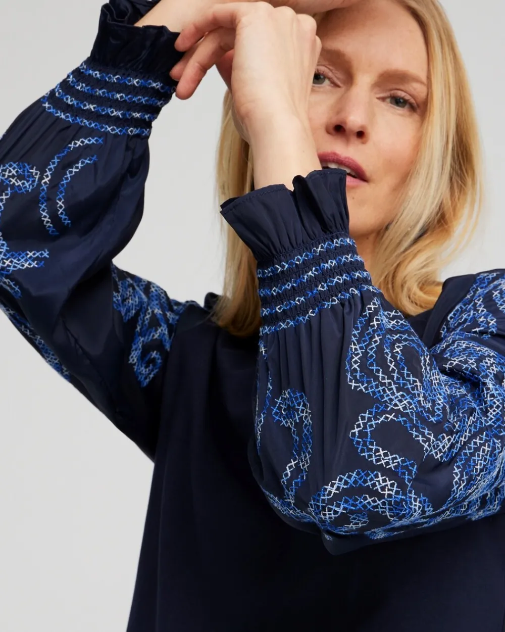 Hot Embroidered Sleeve Top Tops