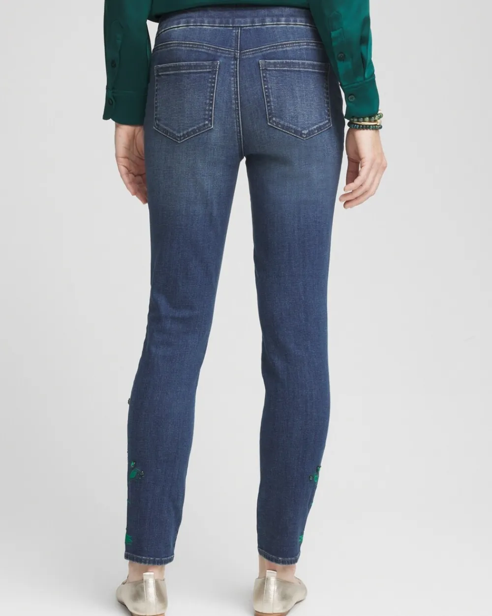 Shop Emerald Jewel Pull-On Ankle Jeggings Jeans & Denim