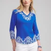 Best Etched Everyday 3/4 Sleeve Tee Tops