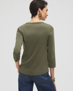 Clearance Everyday 3/4 Sleeve Tee Tops