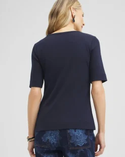 Flash Sale Everyday Elbow Sleeve Tee Tops