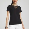 Flash Sale Eyelet Detail Top Tops