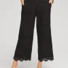 Shop Eyelet Lace Cropped Pants Pants