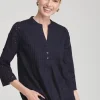 Hot Eyelet Scallop Hem Blouse Tops