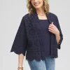Fashion Eyelet Short Kimono Tops