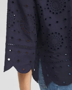 Fashion Eyelet Short Kimono Tops