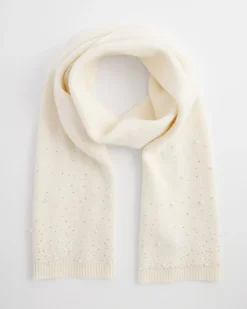 Sale Faux Pearl Cashmere Blend Scarf Cold Weather Accessories | Scarves