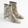 Shop Faux Snakeskin Skinny Heel Ankle Boot Shoes