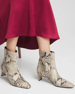 Shop Faux Snakeskin Skinny Heel Ankle Boot Shoes