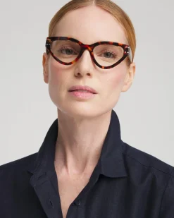 Sale Faux Tort Cateye Readers Eyewear