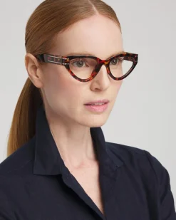 Sale Faux Tort Cateye Readers Eyewear