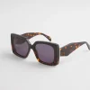 New Faux Tort Rectangle Sunglasses Eyewear