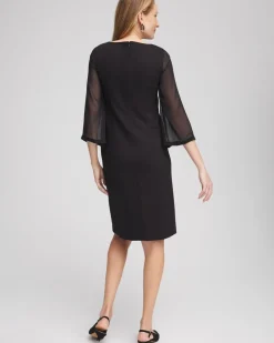 Sale Feather Cuff Sleeve Dress Dresses
