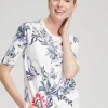 Hot Floral Artisan Tee Tops