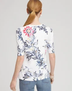 Hot Floral Artisan Tee Tops