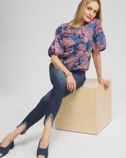 Best Floral Bubble Hem Top Tops