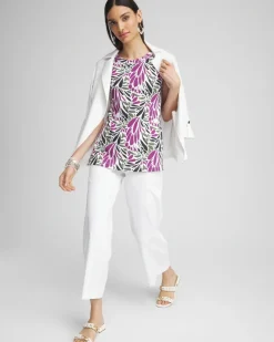 Sale Floral Button Detail Tunic Tops