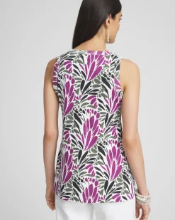 Sale Floral Button Detail Tunic Tops