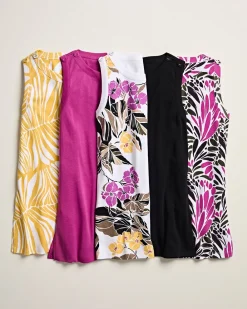 Sale Floral Button Detail Tunic Tops