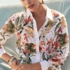 Store Floral Eyelet Shirt Tops