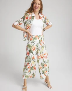 Store Floral Eyelet Shirt Tops