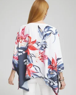 Store Floral Poncho Tops