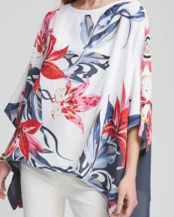 Store Floral Poncho Tops
