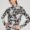 Flash Sale Floral Print Banded Hem Top Tops